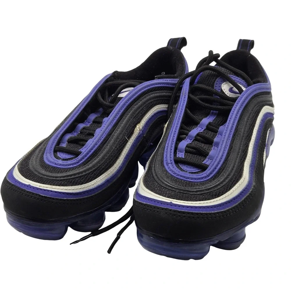 Nike Air VaporMax 97 Shoes Youth Size 4.5Y Black Purple Striped BV1153-001